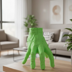 Mey İthalat® 3D Yeşil El Dekoratif Heykel 27x22 cm Büyük Boy Modern Tasarım