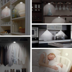 Mey İthalat®  3lü Uzaktan Kumandalı Pilli Yapışkanlı Kablosuz Led Spot alar