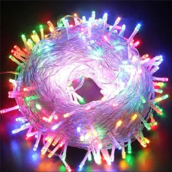 Mey İthalat® 3m 20 Led RGB 2 Kademeli Şeffaf Kablo