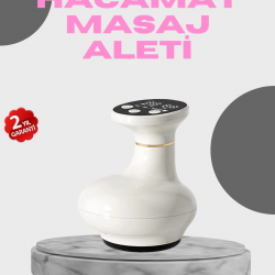 Mey İthalat® 3’ü 1 Arada Şarjlı Masaj Cihazı Kupa Terapisi Sıcak Kompres Gua Sha