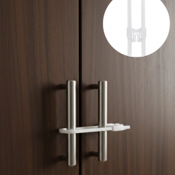 Mey İthalat® 4 Adet Dolap Kapak Kilidi Ev İçi Güvenlik İçin Pratik Koruma Seti