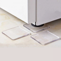 Mey İthalat®  4 Adet Silikon Şeffaf Koltuk Mobilya Masa Beyaz Eşya Yazıcı Koruyucu Kaydırmaz  Dayanıklı Pe