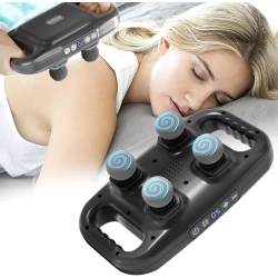 Mey İthalat® 4 Başlıklı Masaj Tabancası - Ergonomik Derin Doku Sırt ve Boyun Masaj Aleti Ağrı ve Sızı Giderici