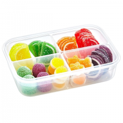 Mey İthalat®  4 Bölmeli Sızdırmaz Contalı Kilitli Kapaklı 1 Litre Erzak Saklama Kabı -LC520