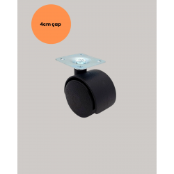 Mey İthalat® 4 cm Kilitsiz Tekerlek Ayak Seti Zemin Koruyucu