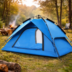 Mey İthalat®  4 Kişilik Otomatik Kamp Çadırı – Çift Katmanlı, Suya Dayanıklı, Hızlı Kurulum Outdoor Aile ve Doğa Çadırı 200x200x140 cm