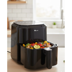 Mey İthalat® 4 Litre Cam Hazneli 1360W Ayarlanabilir Isılı Airfryer
