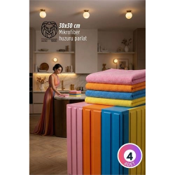 Mey İthalat® 4'lü Lüks Mikrofiber Bez Seti: İz Bırakmayan Ultra Emici