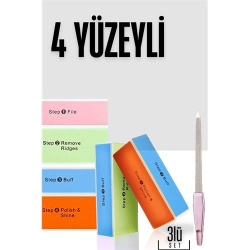 Mey İthalat® 4 Yüzeyli Törpü ve Parlatma Blok Sünger 3 lü Set 718814