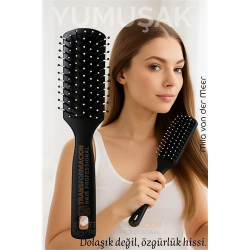 Mey İthalat® 40 Ayak Nano Dolaşık Saç Açıcı Tarak, Karbon Plastik Gövde, Havalandırmalı Tasarım 722302