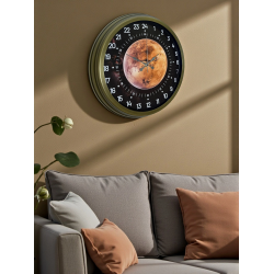 Mey İthalat® 40 Cm Eskitme Metal 24 Saat Göstergeli Özel Tasarım Duvar Saati