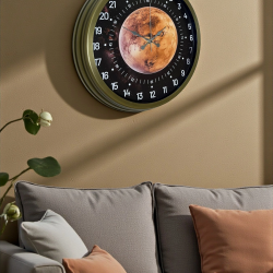 Mey İthalat® 40 Cm Eskitme Metal 24 Saat Göstergeli Özel Tasarım Duvar Saati