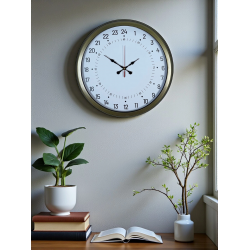 Mey İthalat® 40 Cm Eskitme Metal 24 Saat Göstergeli Özel Tasarım Duvar Saati