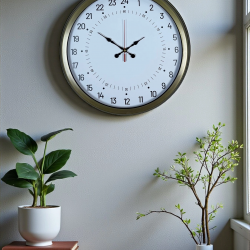 Mey İthalat® 40 Cm Eskitme Metal 24 Saat Göstergeli Özel Tasarım Duvar Saati