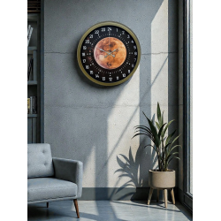 Mey İthalat® 40 Cm Eskitme Metal 24 Saat Göstergeli Özel Tasarım Duvar Saati