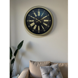 Mey İthalat® 40 Cm Metal Antik Roma Eskitme Duvar Saati