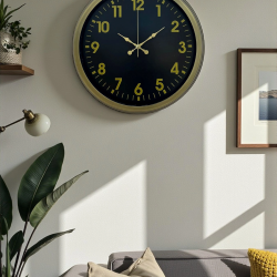 Mey İthalat® 40 Cm Metal Eskitme Klasik Duvar Saati