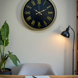 Mey İthalat® 40 Cm Metal Vintage Roma Rakamlı Duvar Saati