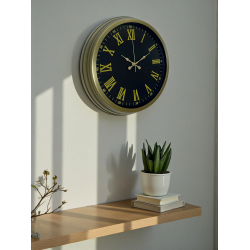 Mey İthalat® 40 Cm Metal Vintage Roma Rakamlı Duvar Saati