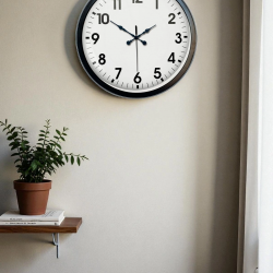 Mey İthalat® 40 cm Siyah Metal Standart Duvar Saati