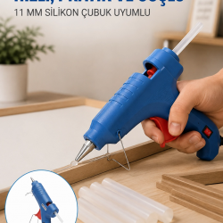 Mey İthalat® 40W Sıcak Silikon Tabancası 5 Silikon Hediyeli Dayanıklı Tasarım Yeni Nesil