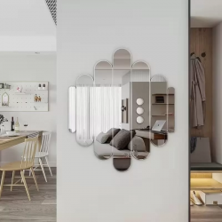 Mey İthalat® 40x40 cm Kırılmaz Pleksi Dekoratif Duvar Aynası - Modern Tasarım 1. Sınıf Akrilik Ayna