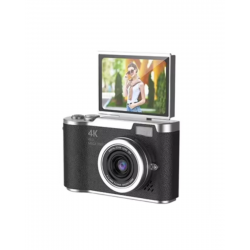 Mey İthalat® 48 MP Kompakt Dijital Kamera 4K Video 8X Zoom ve Flip Ekran Selfie Vlog Uyumlu