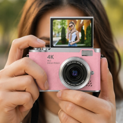 Mey İthalat® 48 MP Vlog Kamera 1080P Video Flip Screen Uzun Pil Ömrü Selfie Kamera