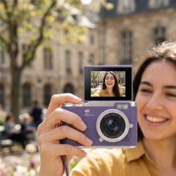Mey İthalat® 4K Dijital Kamera 48 MP Flip Ekran Vlog ve Fotoğraf Makinesi