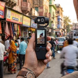 Mey İthalat® 4K Ultra HD El Kamerası 2.0 IPS Ekran Döner Başlık ve Yüksek Batarya Kapasiteli