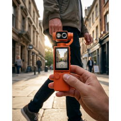 Mey İthalat® 4K Ultra HD Gimbal Vlog Kamera 180 Derece Döner Lens ve Sabitleyici Özellikli