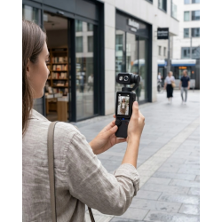 Mey İthalat® 4K Ultra HD Vlog Kamera 2.0 İnç IPS Ekran ve Döner Lens Taşınabilir Aksiyon Kamera