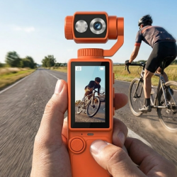 Mey İthalat® 4K Video Çekim Özellikli Gimbal Kamera 180 Derece Dönebilen Lens Stabil Çekim