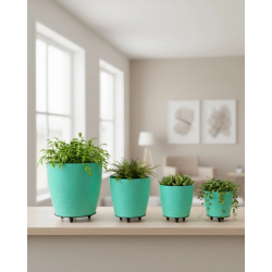 Mey İthalat® 4LÜ VAZO YEŞİL