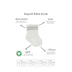 Mey İthalat®   5'Li Penye Kaymaz Çember Soket Çorap 10122 Ekru