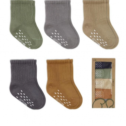 Mey İthalat®   5'Li Penye Kaymaz Düz Soket Çorap 10121 Yeşil