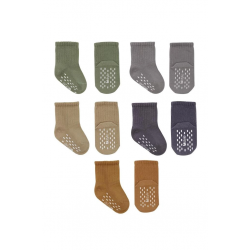 Mey İthalat®   5'Li Penye Kaymaz Düz Soket Çorap 10121 Yeşil
