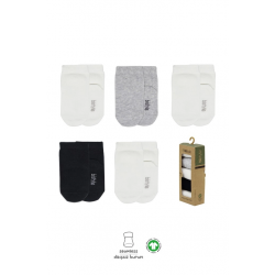 Mey İthalat®   5'li Penye Soket Kutulu Basic Çorap 10131 Gri
