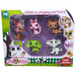 Mey İthalat® 5 Lİ SEVİMLİ KUTULU HAYVANLAR