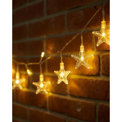 Mey İthalat® 5 Metre Yıldız LED Işık Günışığı Beyaz İç Mekan Dekoratif Aydınlatma