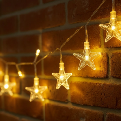 Mey İthalat® 5 Metre Yıldız LED Işık Günışığı Beyaz İç Mekan Dekoratif Aydınlatma