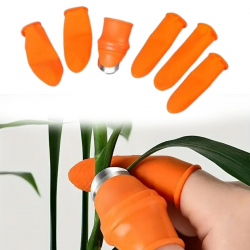 Mey İthalat®  5 Parça Pratik Parmak Koruyucu 1 Parça Baş Parmak Bıçaklı Eldiven Sebze Meyve Soyucu Kesme Ayıklayıcı Silikon Set