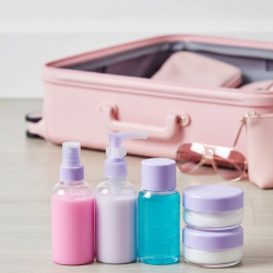 Mey İthalat® 5 Parça Şeffaf Seyahat Kozmetik Seti 30 ml