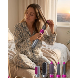 Mey İthalat® 5 Parçalı Saç Şekillendirme Seti Isı Kontrollü Kolay Kullanım ve Hızlı Sonuç