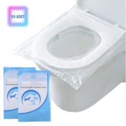 Mey İthalat®  50 Adet Kullan At Pratik Kullanımlı Hijyenik Klozet Kapağı Poşeti