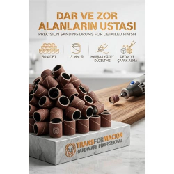 Mey İthalat® 50'li 13 mm Yüzük Zımpara Seti | Detay İşleme & Çapak Alma 723050