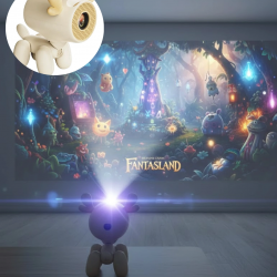 Mey İthalat® 500 ANSI Lümen Parlaklıkta Akıllı Mini Projeksiyon Cihazı