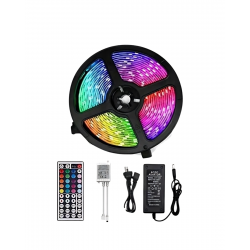 Mey İthalat® 5050 RGB LED Şerit 5 Metre Uzaktan Kumandalı Ortam Aydınlatma Led