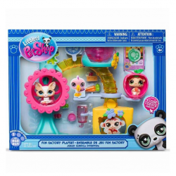 Mey İthalat® 5196 Pet Shop Minişler Eğlence Fabrikası Oyun Seti S1 -