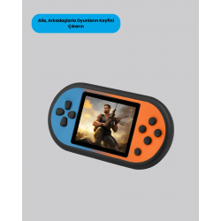 Mey İthalat® 520 Oyunlu Mini Oyun Konsolu HD LCD Ekranlı